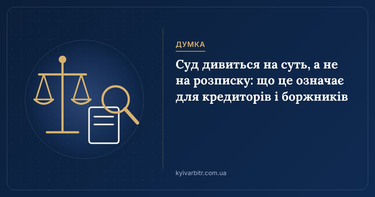 Ілюстрація: терези, на одній шальці документ-розписка, на іншій лупа